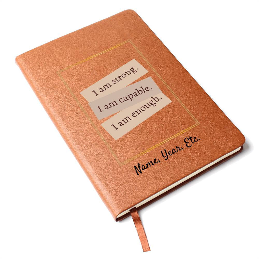 I am strong - Graphic Leather Journal