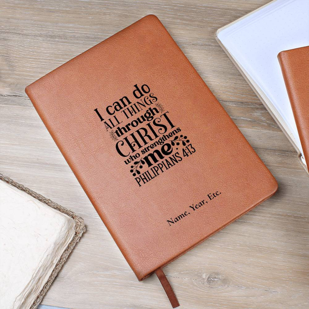 I can do all things - Graphic Leather Journal