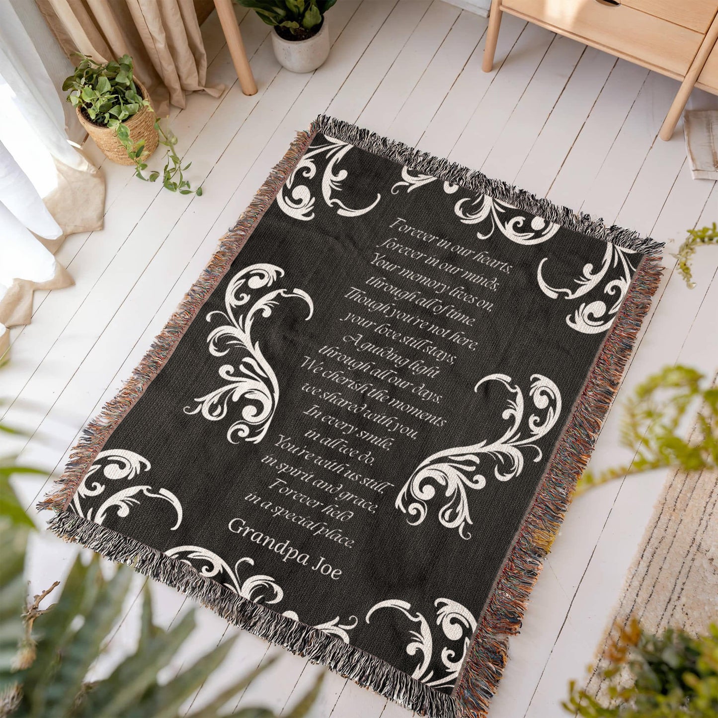 Forever in our hearts - Heirloom Woven Blanket