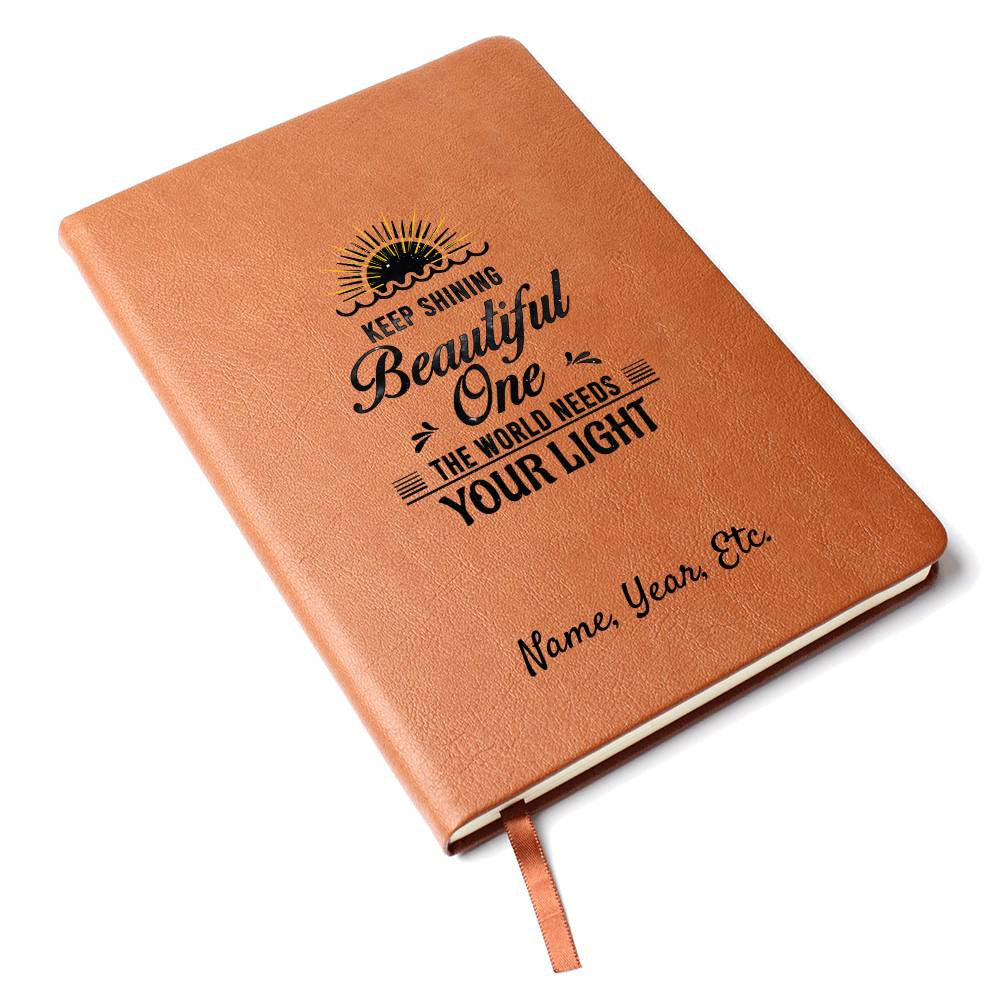 Keep shining - Graphic Leather Journal