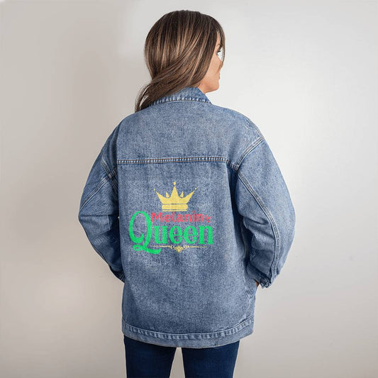 Melanin Queen - Oversized Women's Denim Jacket