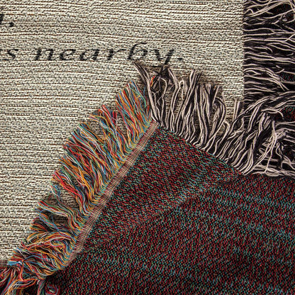 Though I've Gone Beyond The Skies  - Heirloom Woven Blanket