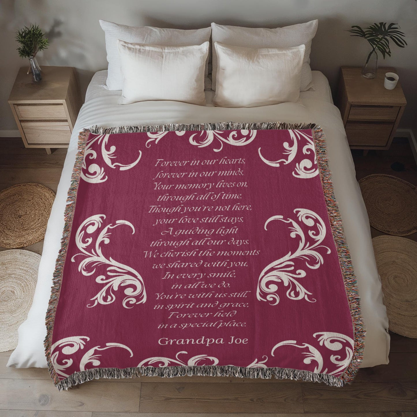 Forever in our hearts - Heirloom Woven Blanket