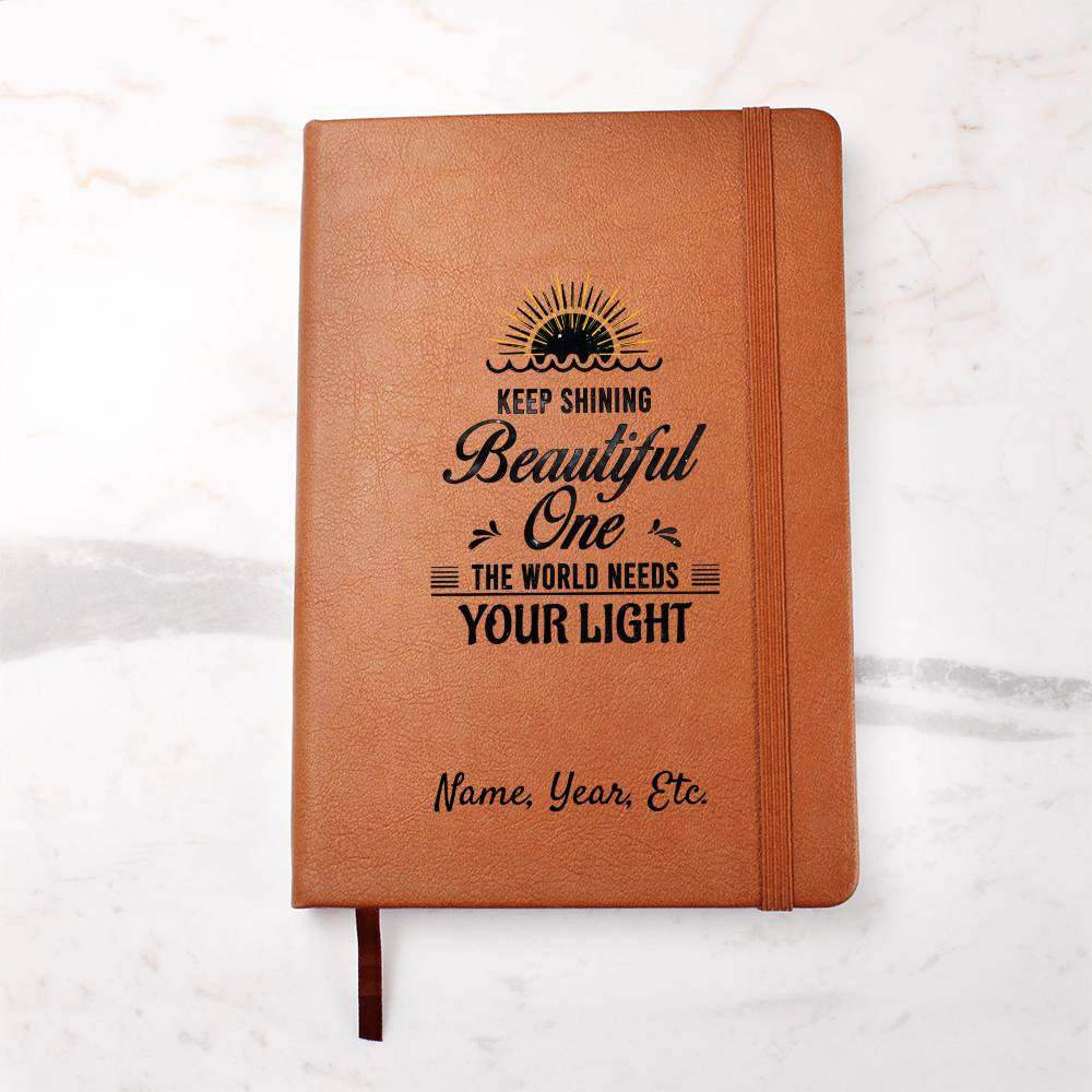 Keep shining - Graphic Leather Journal