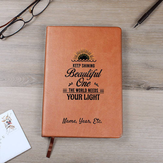 Keep shining - Graphic Leather Journal