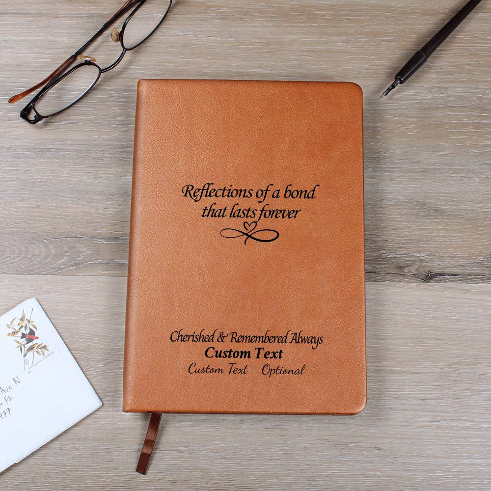 Reflections of a bond - Graphic Leather Journal