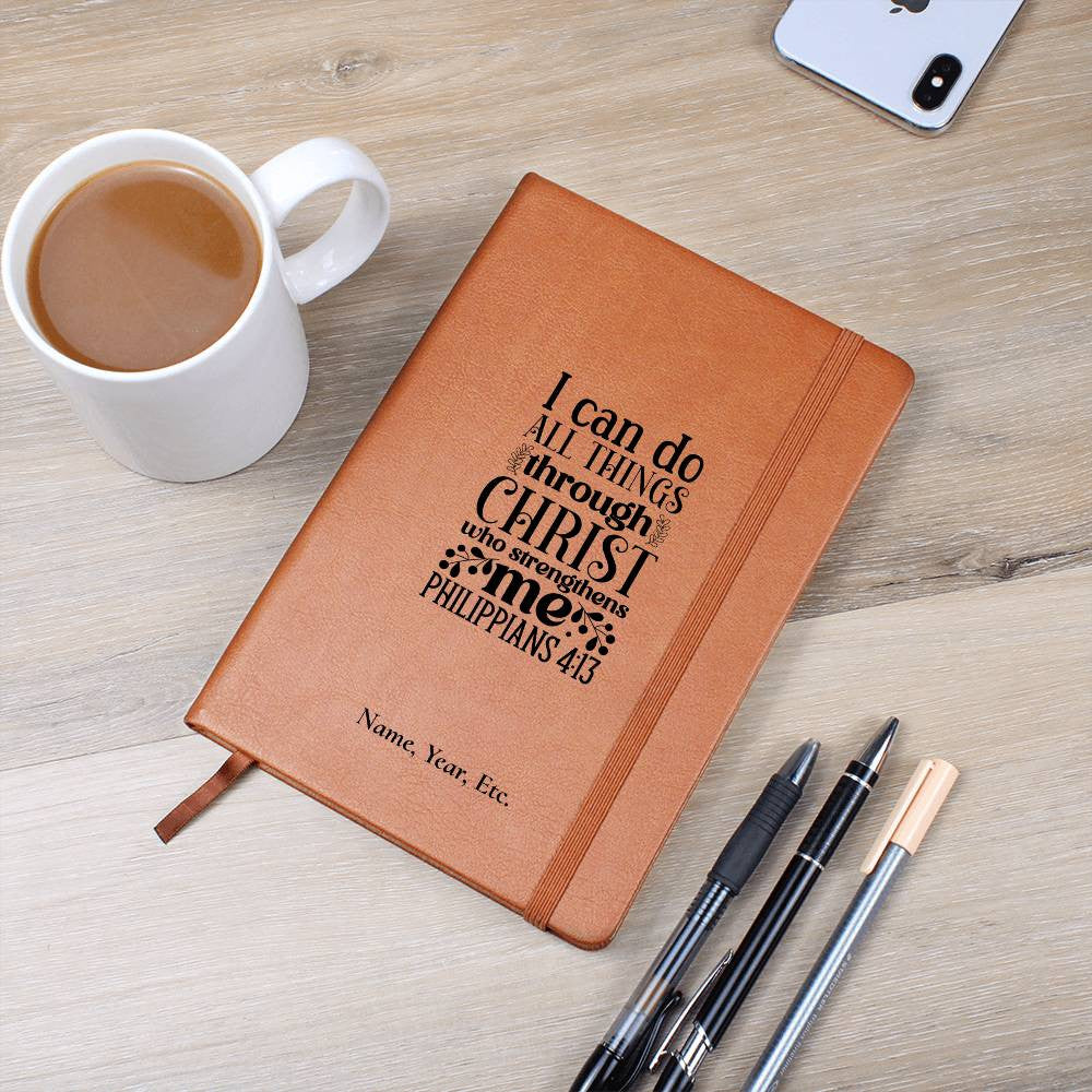 I can do all things - Graphic Leather Journal