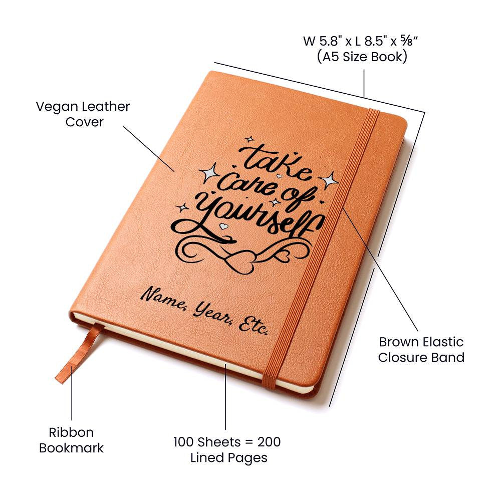 Take care of yourself - Graphic Leather Journal