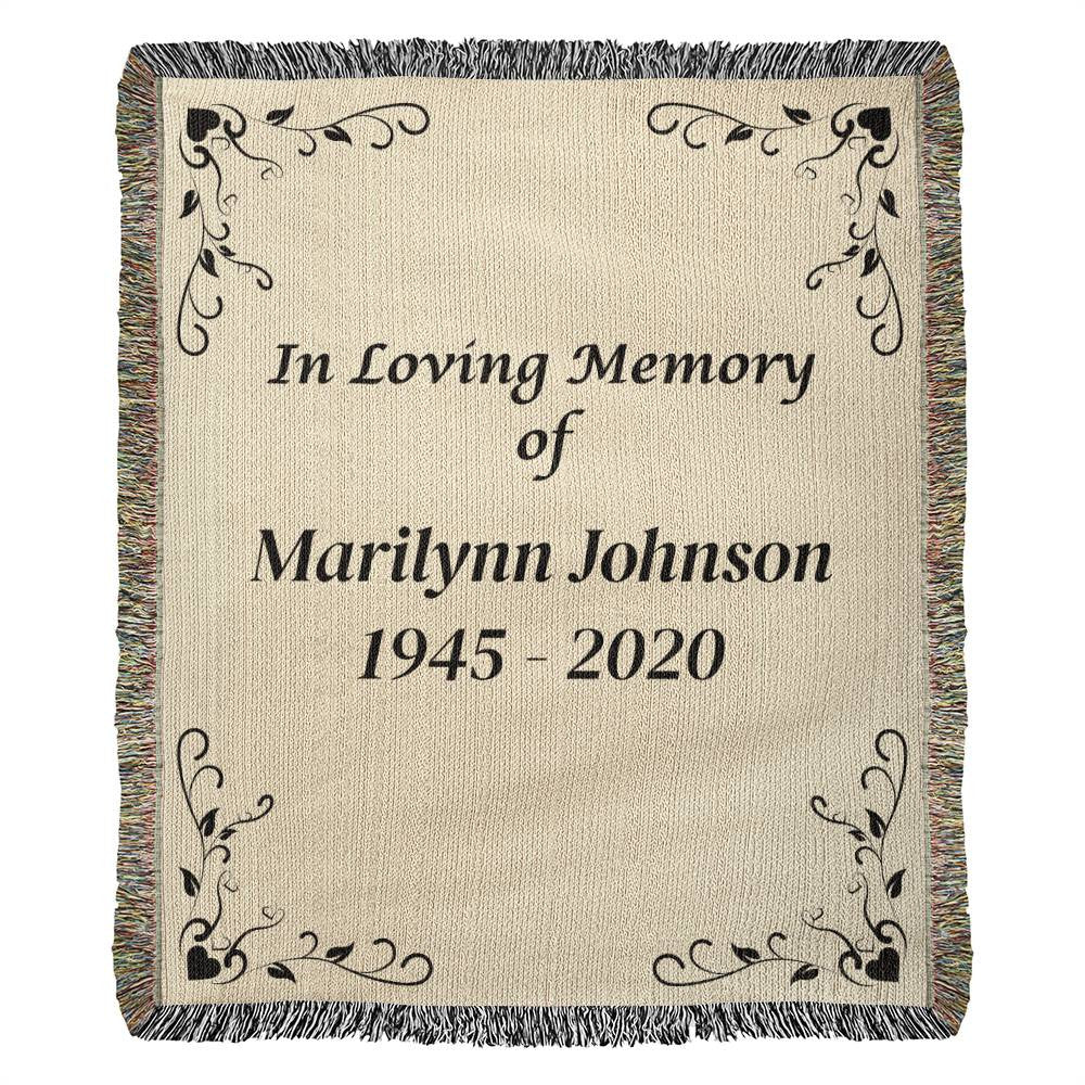 In Loving Memory - Heirloom Woven Blanket (Personalized)