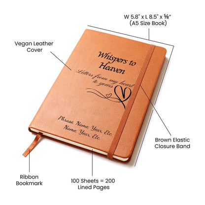 Whispers to Heaven - Vegan Leather Journal