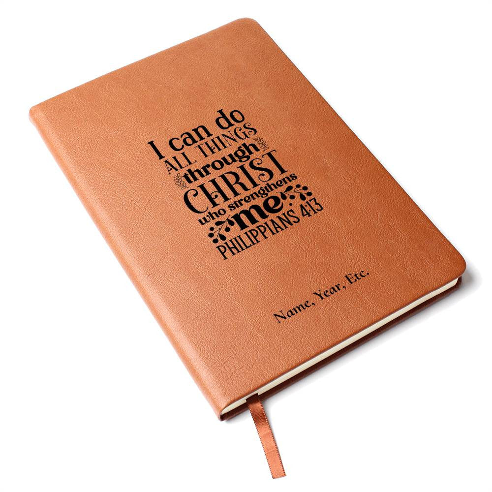 I can do all things - Graphic Leather Journal