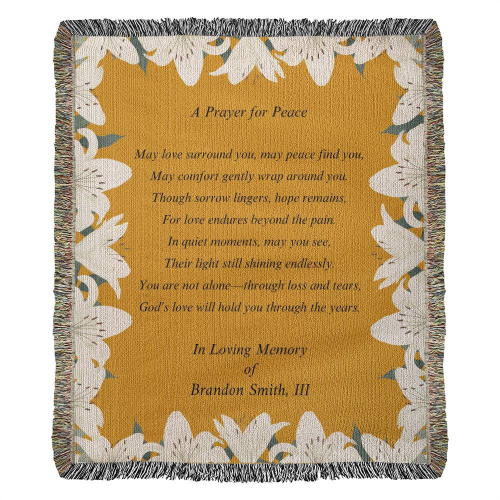 A Prayer for Peace - Heirloom Woven Blanket