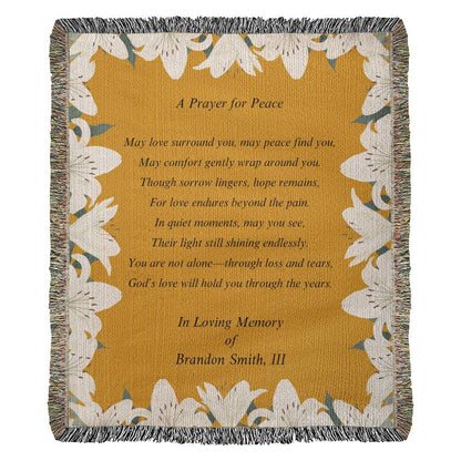 A Prayer for Peace - Heirloom Woven Blanket