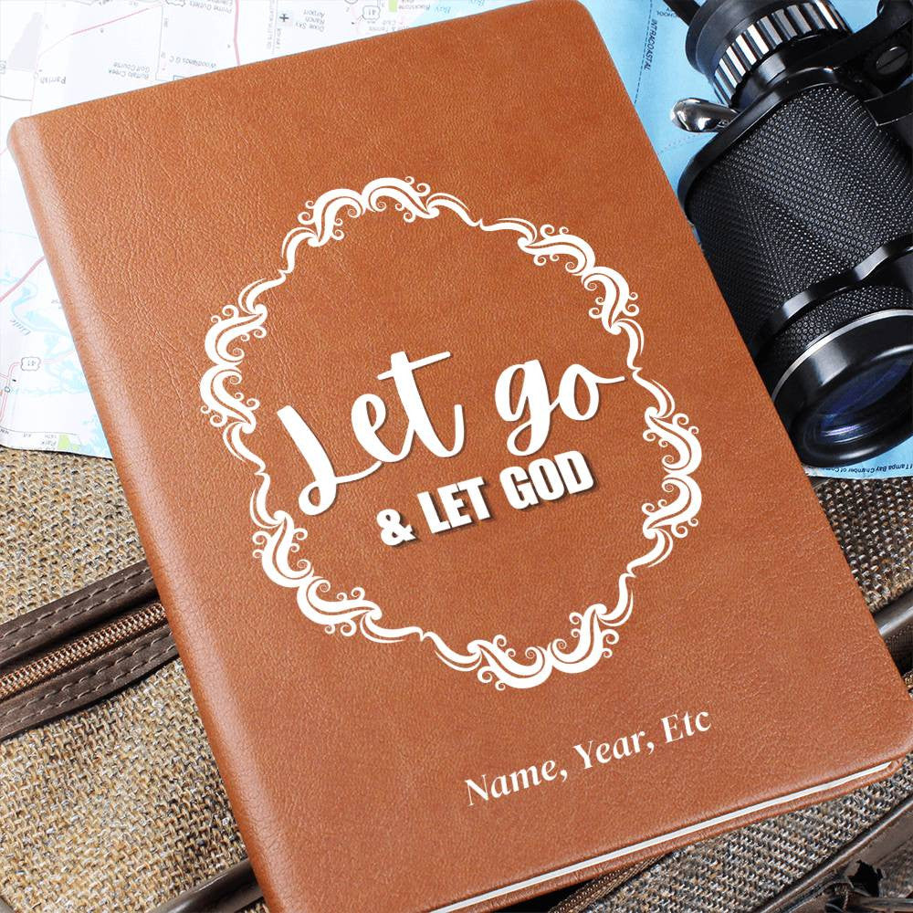 Let Go & Let God - Graphic Leather Journal