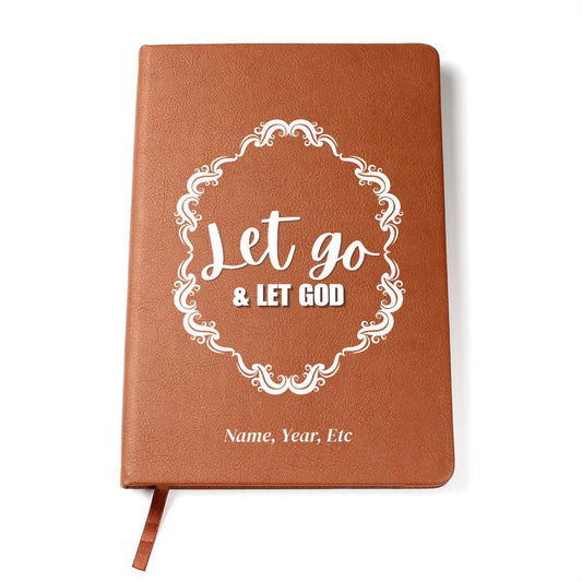 Let Go & Let God - Graphic Leather Journal