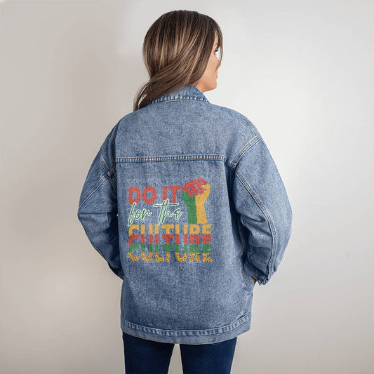 Do It for the Culture - Oversized Women's Denim Jacket