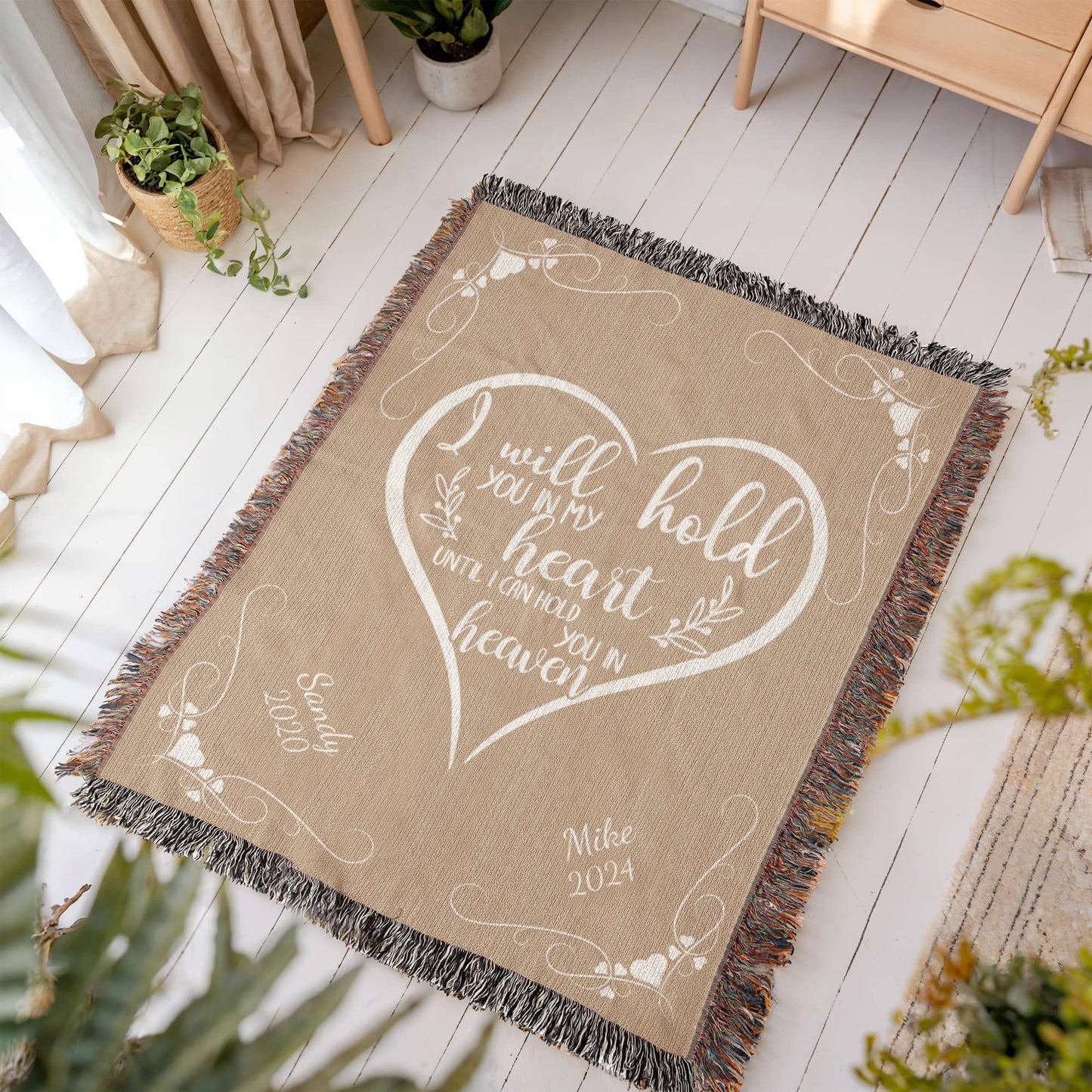 I Will Hold You In My Heart - Heirloom Woven Blanket