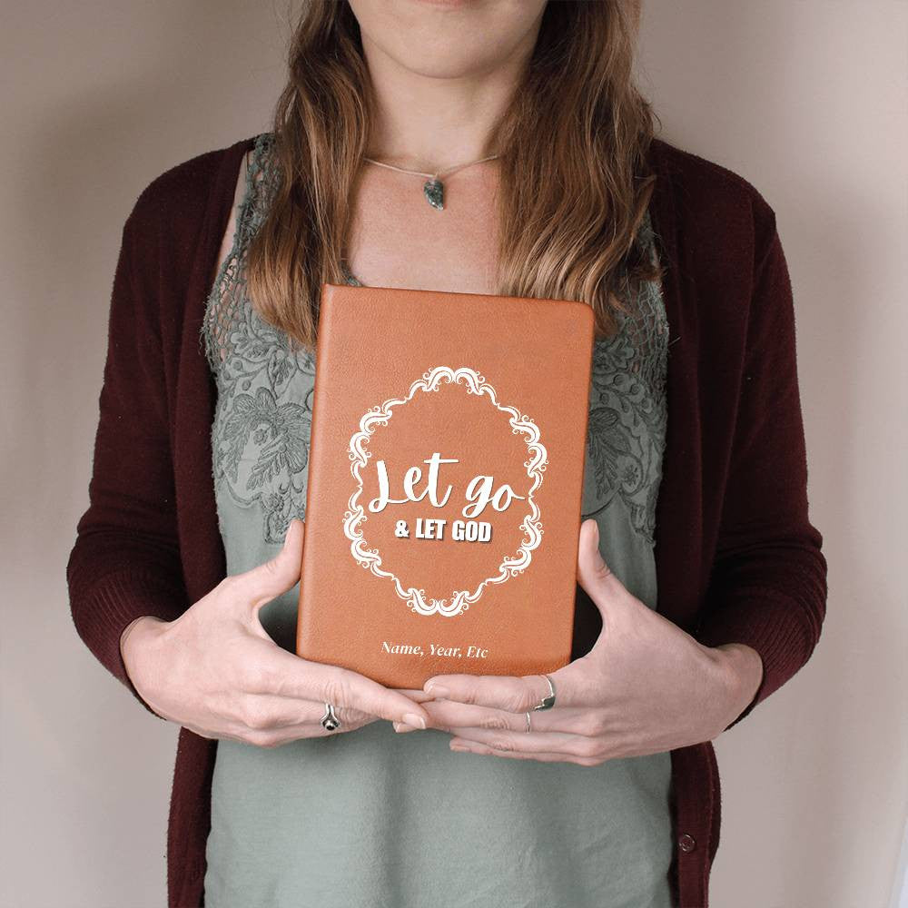 Let Go & Let God - Graphic Leather Journal