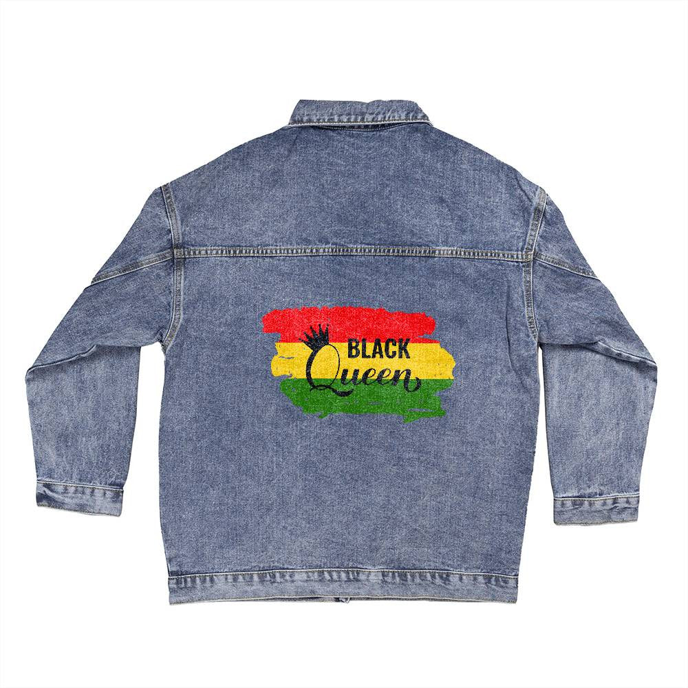 Black Queen - Oversized Women's Denim Jacket