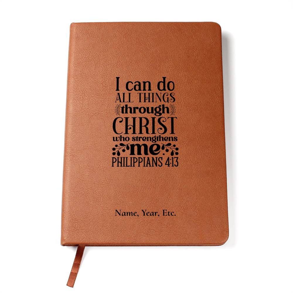 I can do all things - Graphic Leather Journal