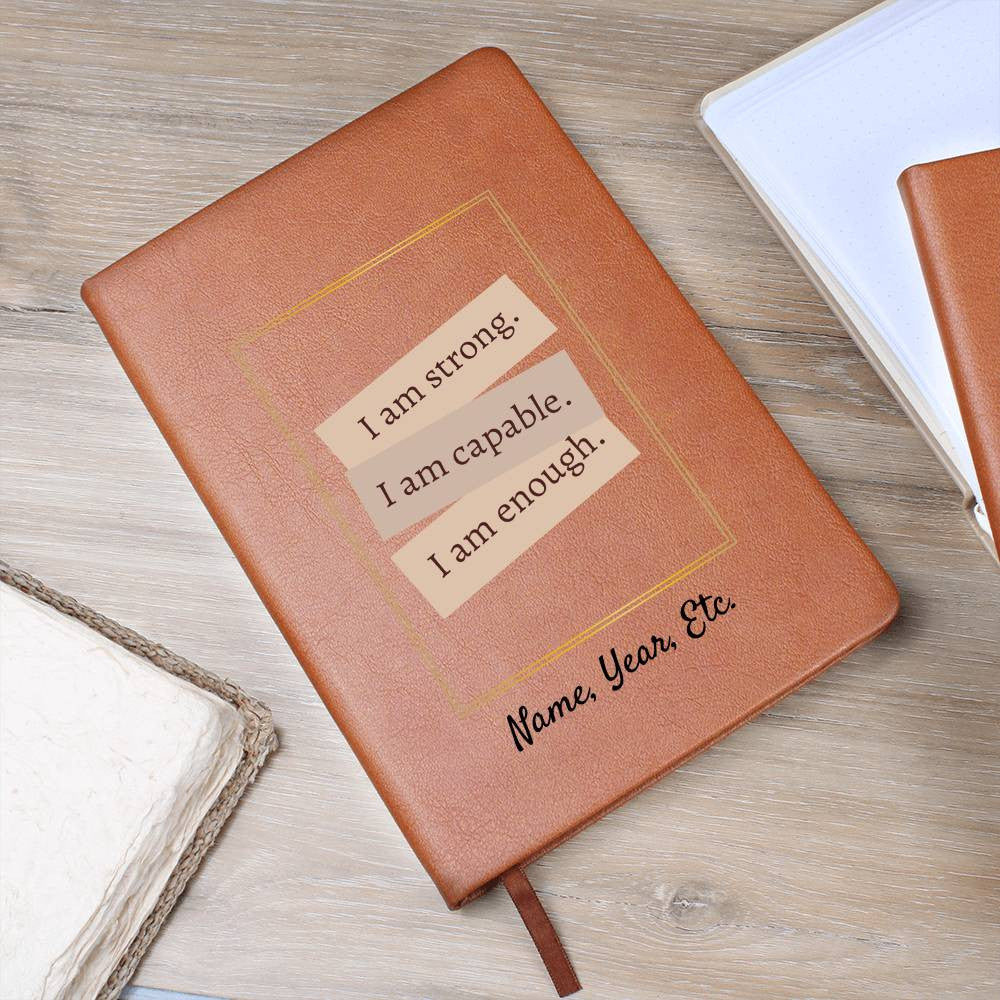 I am strong - Graphic Leather Journal